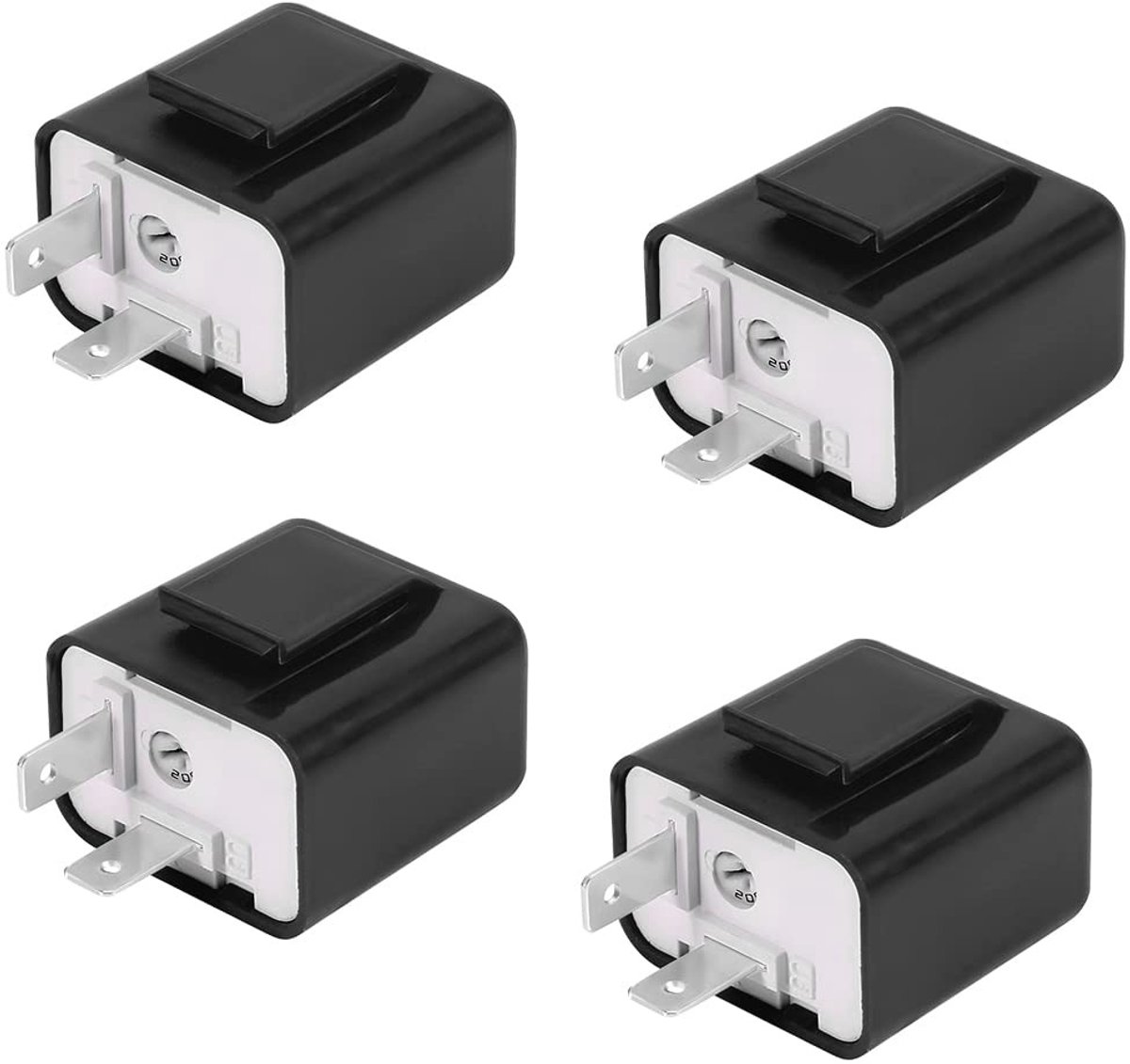Dailygoods - Knipperlichtrelais - Elektronisch - Verstelbare snelheid - Zwart - LED-knipperrelais - Universeel voor auto motorfiets scooter