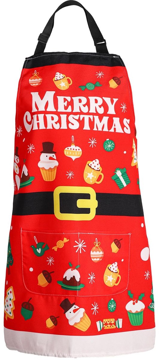 Dailygoods- Kerstschorten 70x60cm - Waterdicht Kookschort - Grappig Ontwerp - Kerstkeukenschort - Geschikt voor Mannen/Vrouwen - Premium Oxford Materiaal - Keukenschort