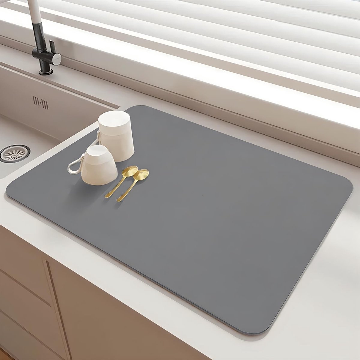 Dailygoods- Droogmat Super Absorberend - Afvoerplank - Antislip - 50 x 40 cm - Keuken - Ideaal voor Koffiebar - Afvoermat