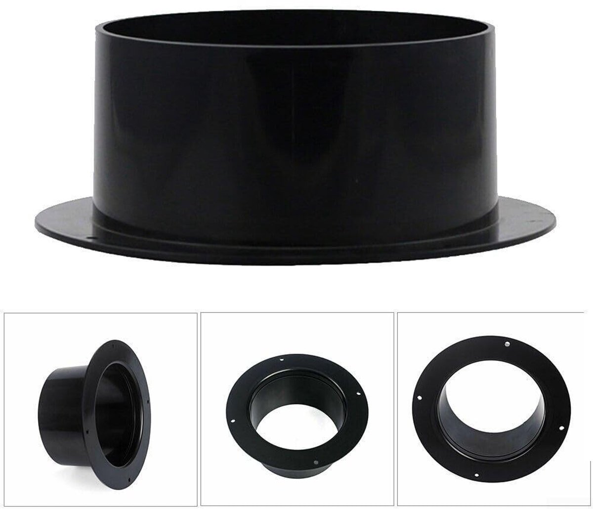 Dailygoods- Kanaalaansluitflens 160 mm - Rechte Buisflens - Ventilatiekanaal - Afzuigkap - Wandmontage - Hoogwaardig ABS - Ventilatieflens