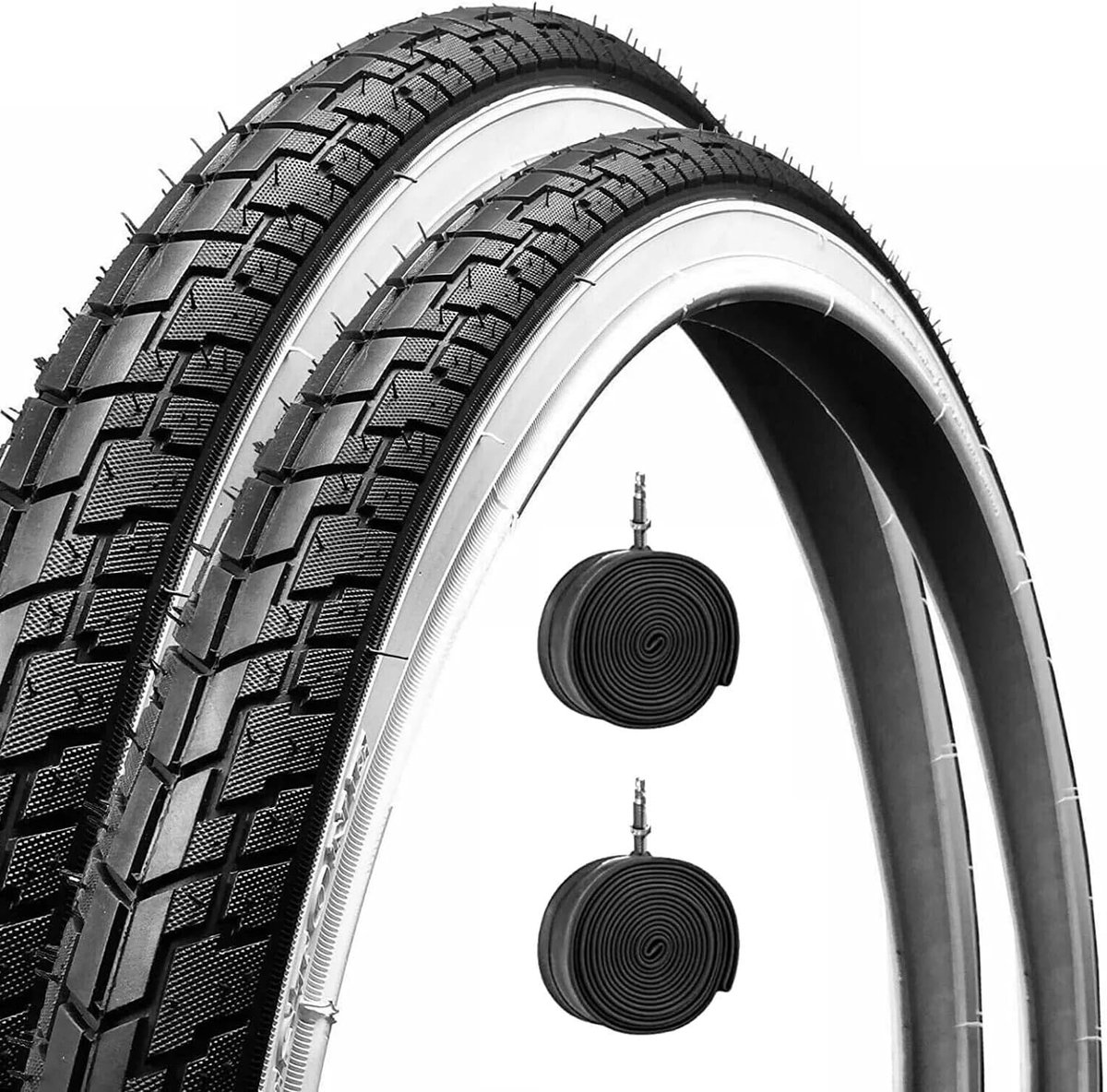 Fietsbanden Binnenbanden - Wielset - Fietsen Onderhoud - Butyl Rubber - 26 x 1.75 - Wit