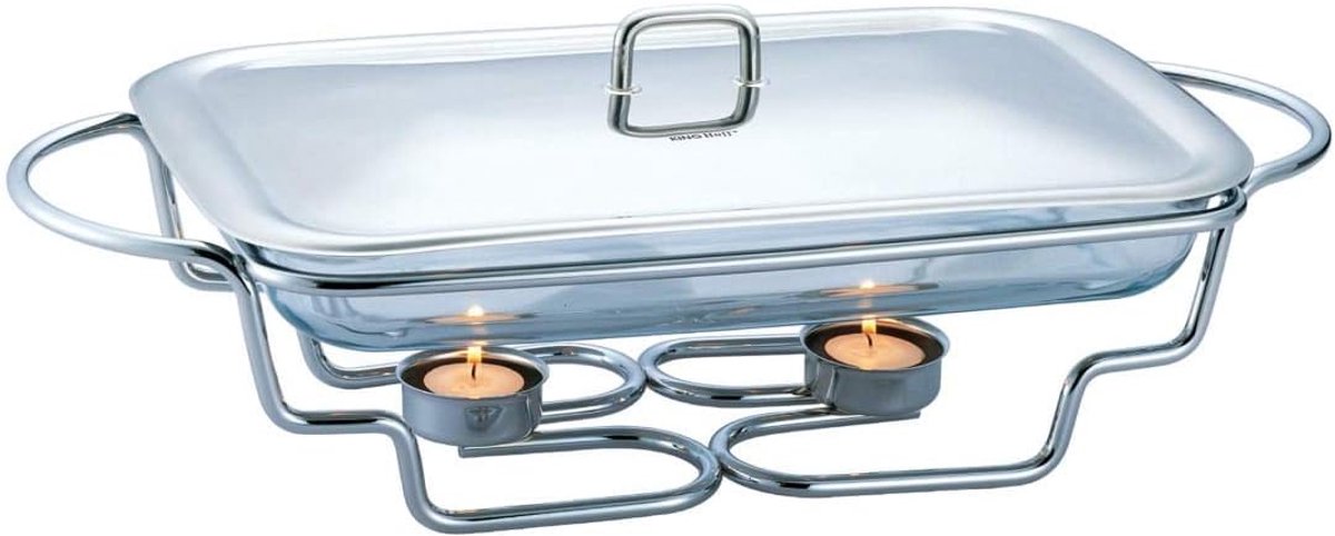 Voedselverwarmer - Warmhoudcontainer - Eten Warm Houden - Hittebestendig Glas - 30 Liter - Zilver