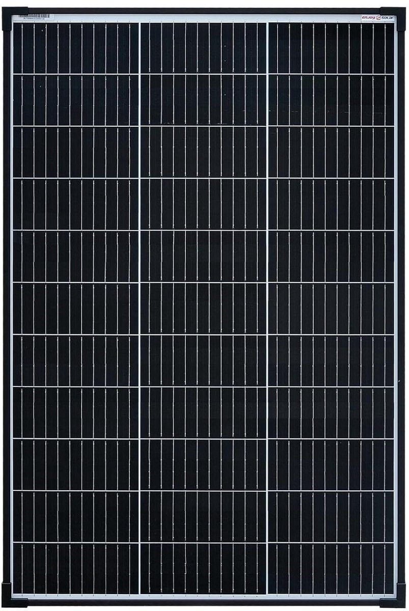Monokristallijn Zonnepaneel - 100W Paneel - Off-grid Energie - Hoge Efficiëntie 23.1% - 92.5x58cm - Zwart