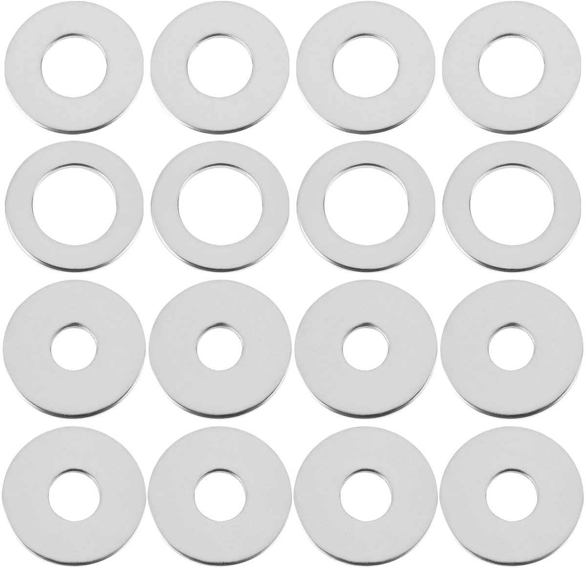 Dailygoods- Platte Wasmachines 120 Stuks - Roestvrij Staal - M5/M6/M8/M10 - Corrosiebestendig - Veelzijdige Toepassingen - Voor Binnen/Buiten - Sluitringen