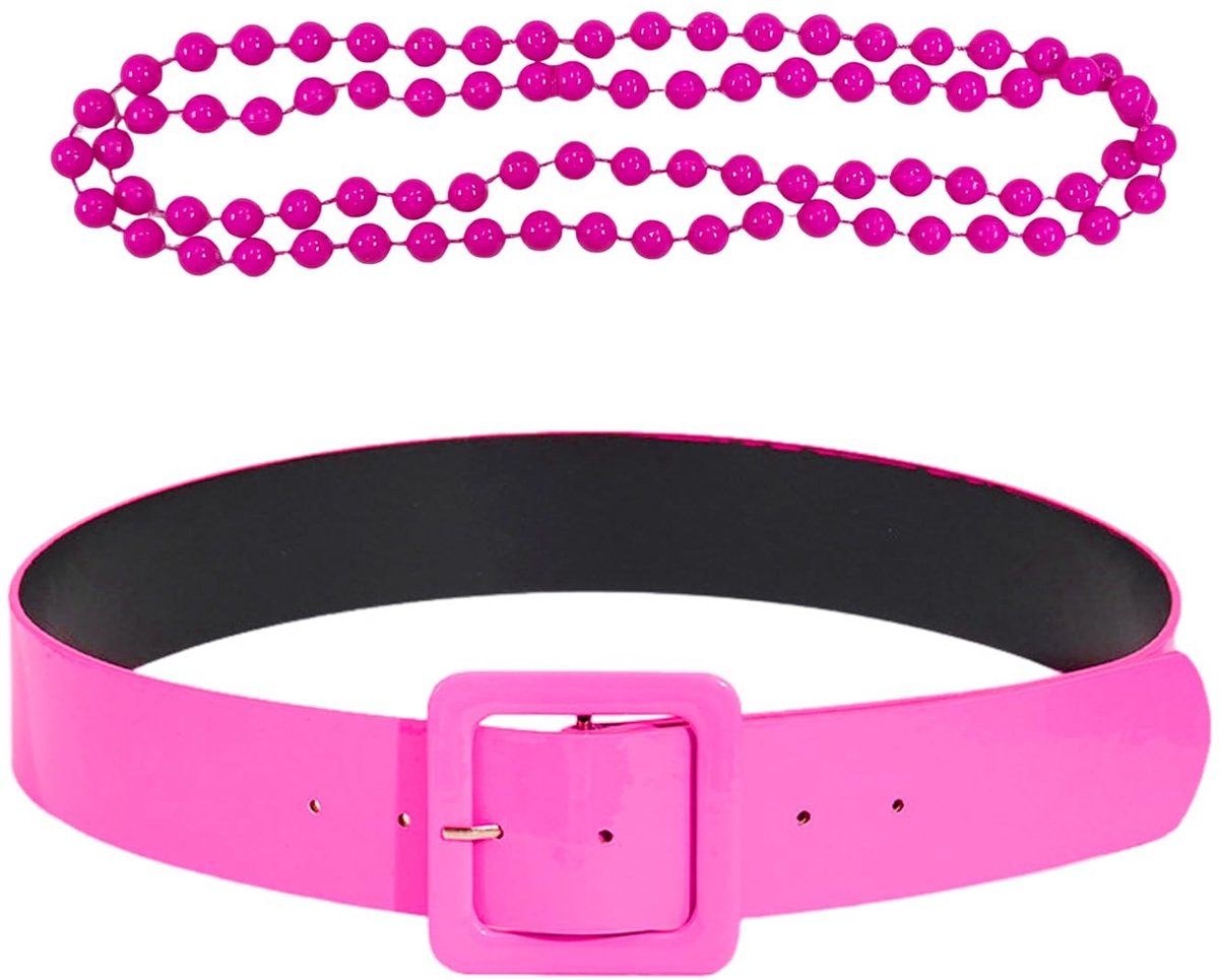 Dailygoods- Sieraden Set - Parelketting - Brede Riem - Duurzaam Kunststof - Lichtgewicht - Modieus Design - Modeaccessoires