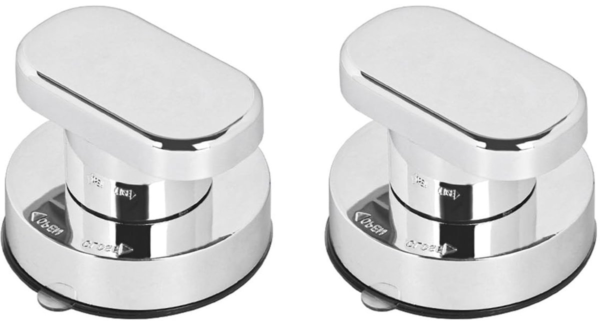 Dailygoods- Zuignap met Haak - 2 Stuks - Handvatten voor Glas - Waterdicht - Lichtgewicht - Duurzaam Materiaal - Handvat