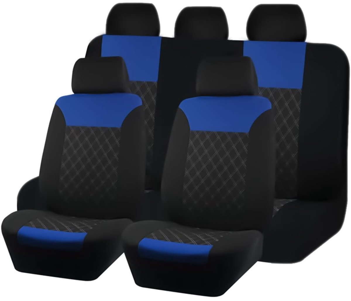 Dailygoods- Autostoelhoezen 9-delige set - Voorstoelhoezen - Achterbankhoezen - Autostoelbeschermers - Universeel - Duurzaam materiaal - Stoelhoes