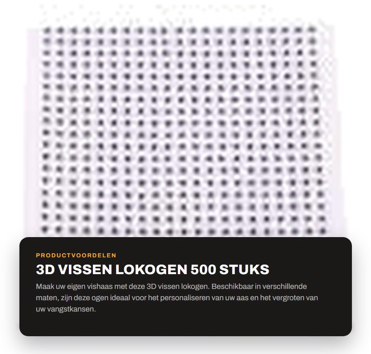 Dailygoods- Vissen Lokken 3D Ogen - 500 Stuks - 3/4/5mm - Epoxy Materiaal - Duurzaam - Lichtgewicht - Sterke Kleeflaag - Vishaak