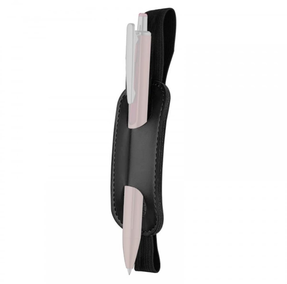 Dailygoods- Penhouder Verstelbaar - Pen Loop - Penhouder Bureau - Penhouder voor Notitieboek - Draagbare Penhouder - Synthetisch Leer 9x3.7cm - Notitieboekhouder