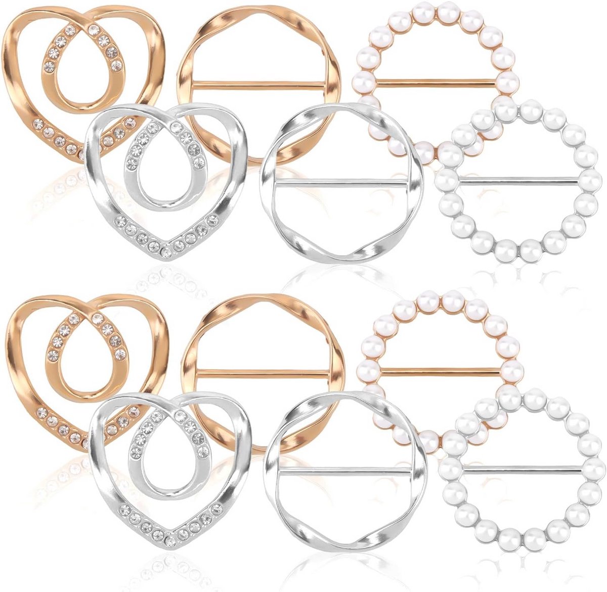 12 Stuks Sjaalringen Clips voor Dames: Modieuze Sluitingen voor Sjaals, Jurken en Shirts