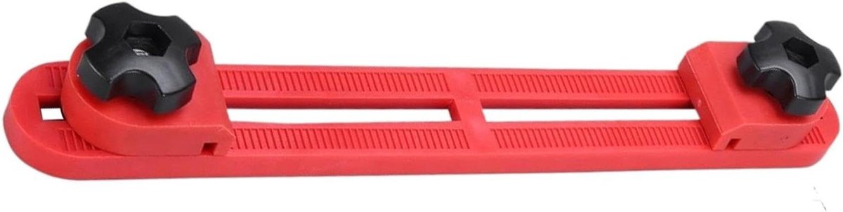 Cirkelzaaggeleider - Zaaggeleider Precisie - Nauwkeurig Zagen - Met Freespositieklem - 33 x 6 x 2 cm - Rood
