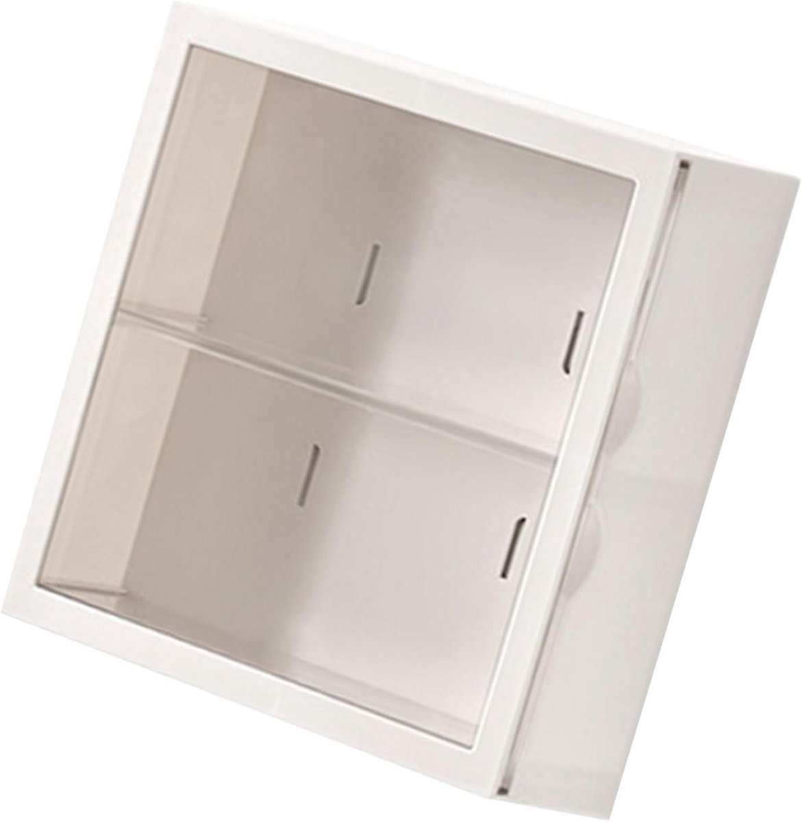 Displaykast Muur - Opbergrek Poppen - Verzamelobjecten Tonen - Zonder Boren Bevestigen - 28 x 27 x 10 cm - Wit