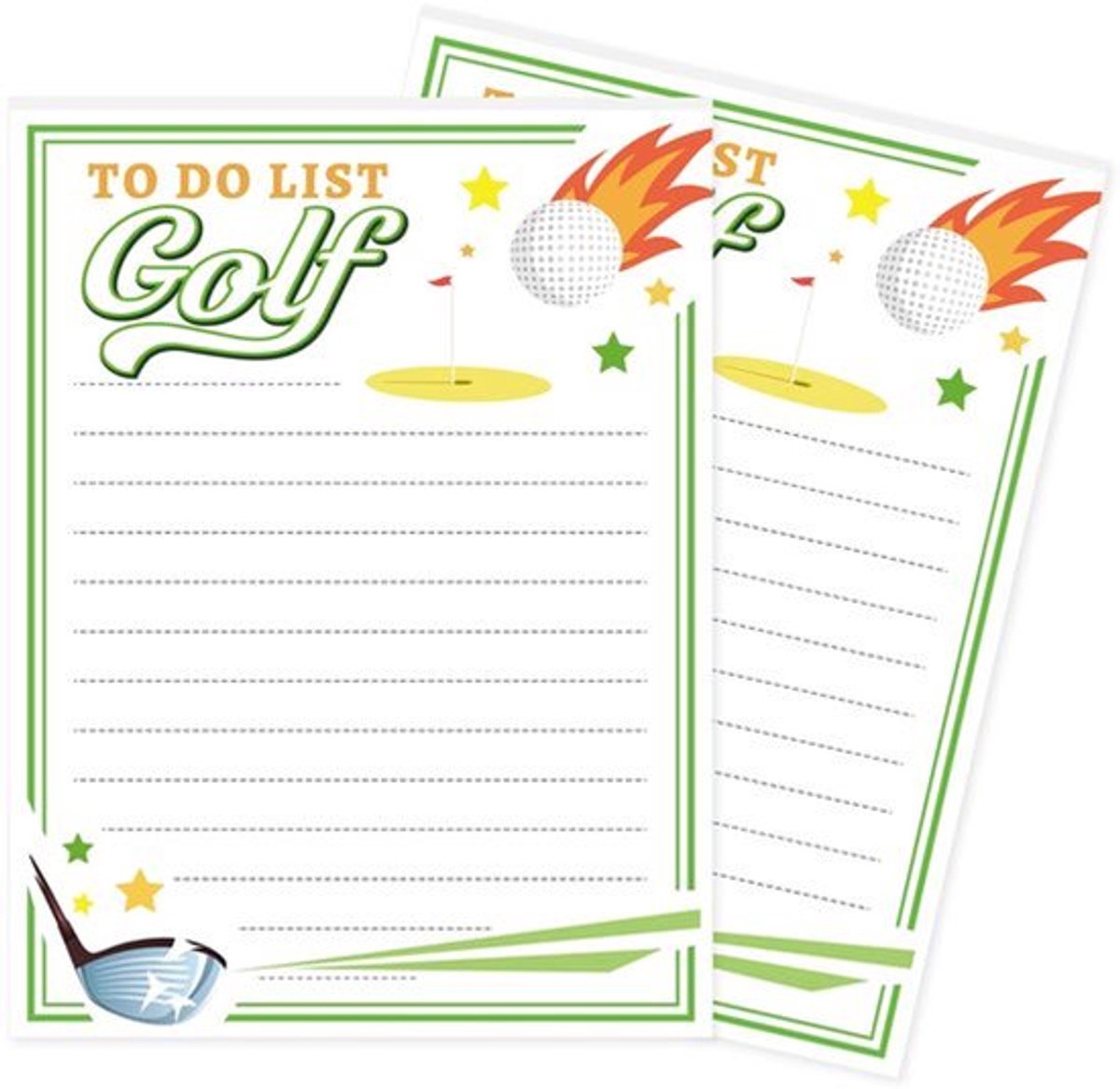 Set van 2 Golfnotitieboeken - 50 Pagina's, 14x10,5 cm - Leuke Gifts voor Golfster