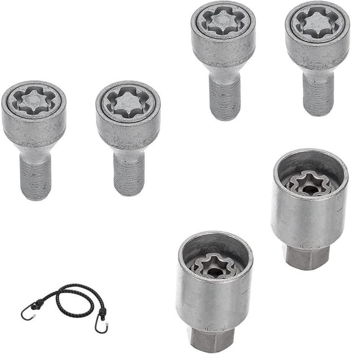 Velgen Beveiliging - Antidiefstal Schroeven - Wiel Diefstal Voorkomen - Draaivastheid 400 Nm - 4 Stuks - Zilver