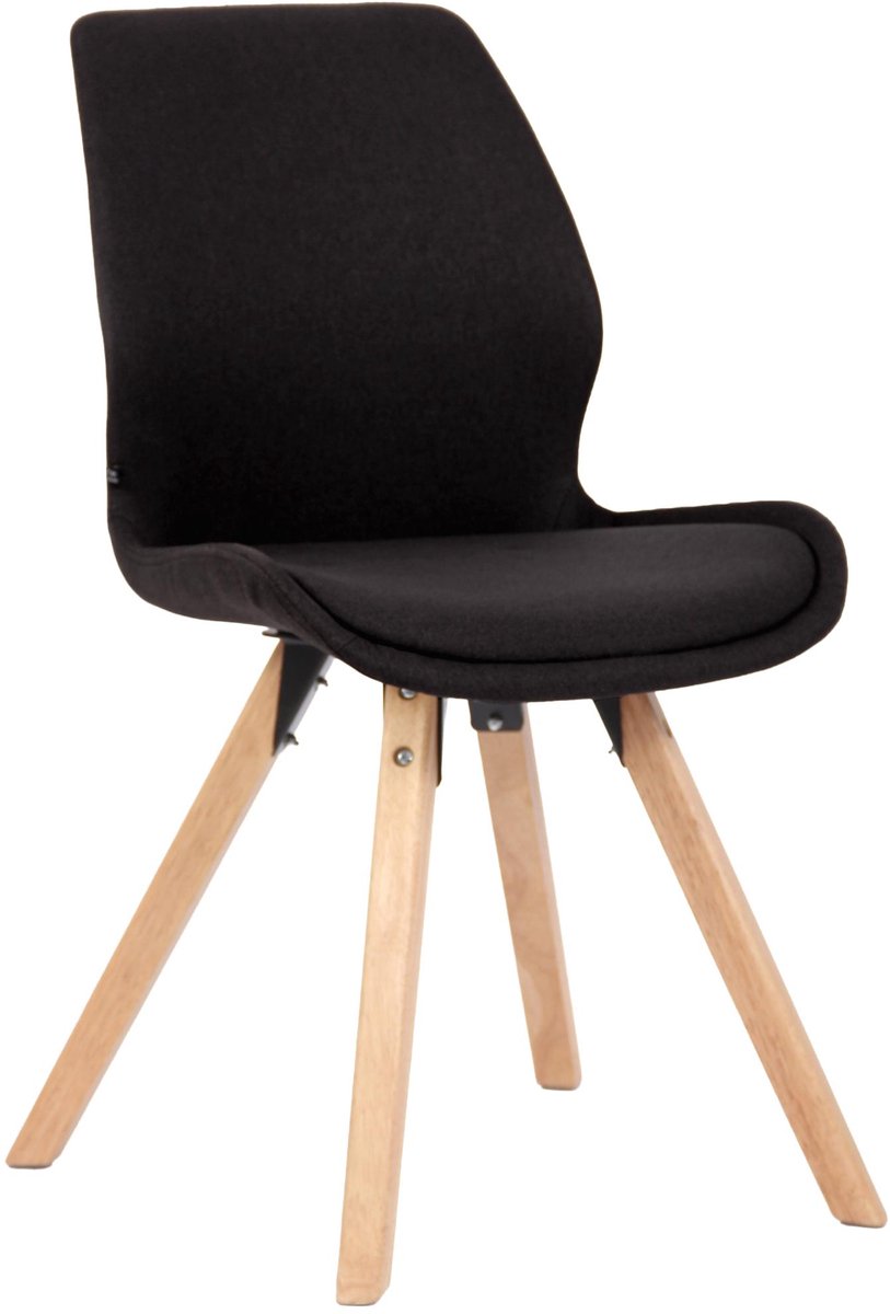 CLP Luna Eetkamerstoel - Modern - Rugleuning - 136 kg - Stof/zwart