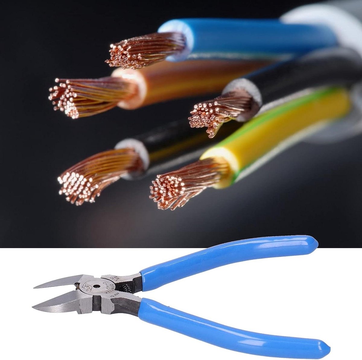Multifunctionele Kniptang - Krimptang Draadstripper - Elektricien Werk - Ergonomische Greep - null - Blauw