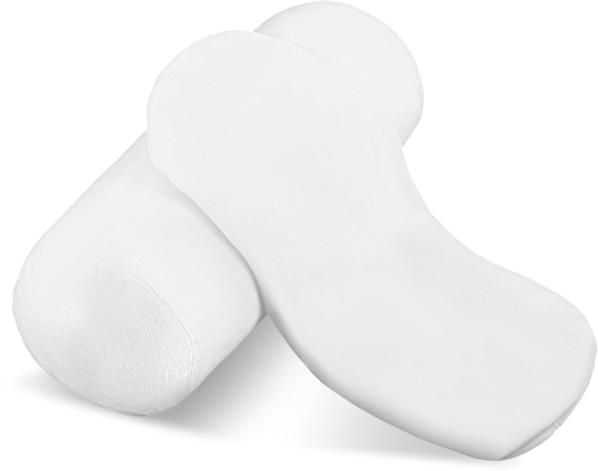 Kussenhoezen - Ademend en Zacht - 40x13cm - Wit - Set van 2 - Ideaal voor Slaapkamer en Woonkamer