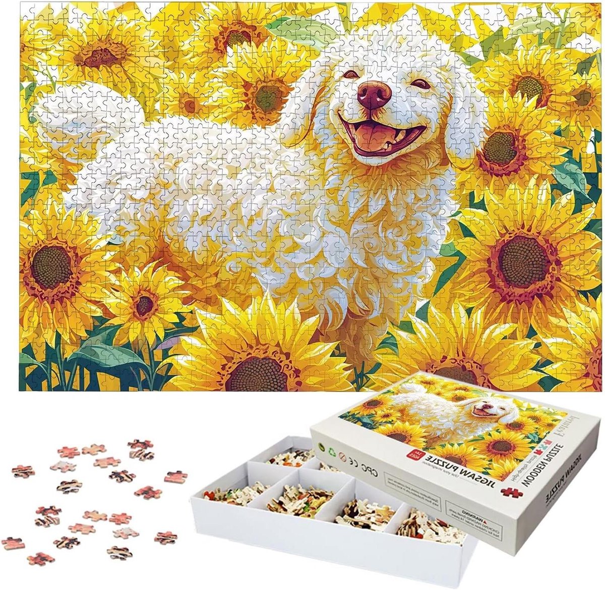 Houten Puzzel - Legpuzzel Puzzelstukjes - Ontspannend Tijdverdrijf - Lettermarkering Achterkant - 5000 Stukjes - Meerkleurig