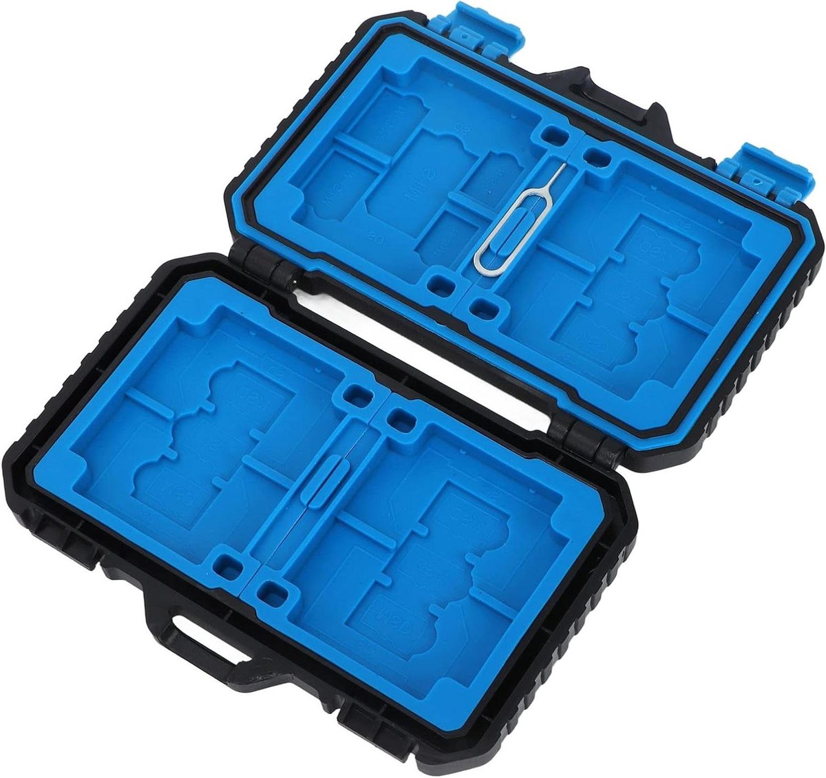 Geheugenkaarthouder Organizer - SD Kaart Case - Digitale Opslag - Waterdicht Stofdicht - 12 x 9 x 3 cm - Zwart