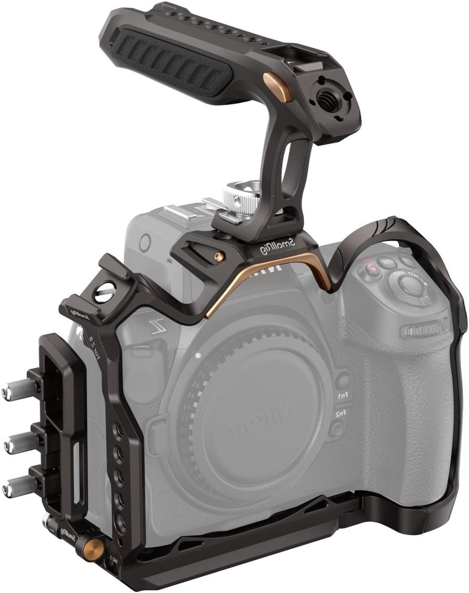 Camera Cage Set voor Nikon Z8 - Volledig van Aluminium, met Snelle Bevestiging, Koudschuifbevestiging voor Microfoon en Verlichting - Ideaal voor Videoproductie en Fotografie