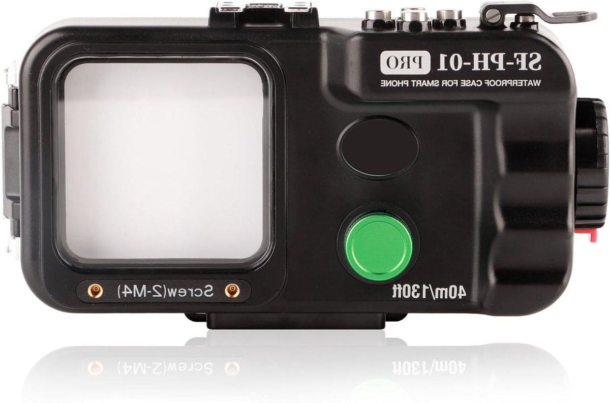 Draadloze Onderwater Telefoonhoes, Geschikt voor Smartphones tot 6.5 Inch, Waterdichte Duikcase voor Onderwaterfotografie en Video's tot 40 Meter Diepte
