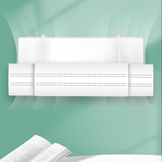 Airco Windscherm - Verstelbare Deflector - Comfort Verhoging - Boorvrije Montage - 3 Stuks - Wit — afbeelding 5