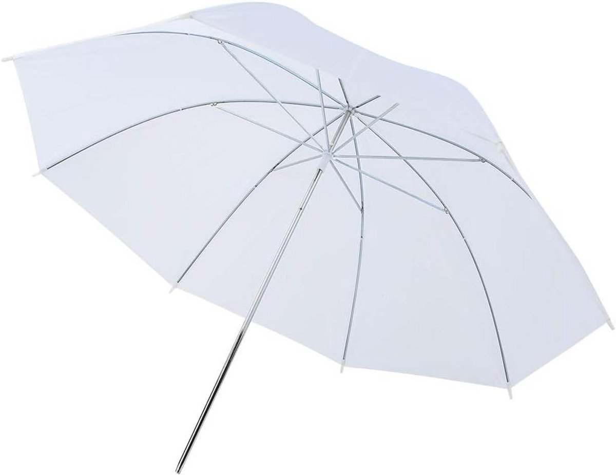 Soft Paraplu - Diffuser Softlight - Fotografie Belichting - 8 Metalen Botten - 83 cm - Wit