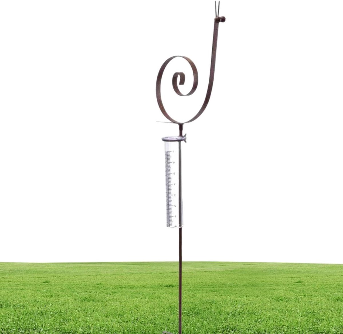 Decoratieve Regenmeter - Slak Regenmeter Tuindecoratie - Tuinieren Weer Monitoren - Roestvrij Ijzer Ontwerp - 93 x 20 cm - Groen