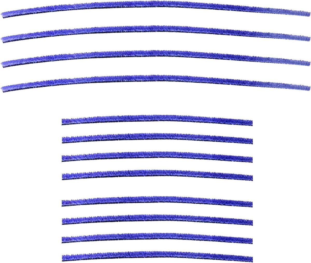 12 Stuks Zachte Pluche Vervangstrips voor Vloerborstel, Optimale Reiniging, Geschikt voor Dyson V6 V7 V8 V10 V11, Eenvoudig te Vervangen, Blauw, 4 Lange en 8 Korte Strips
