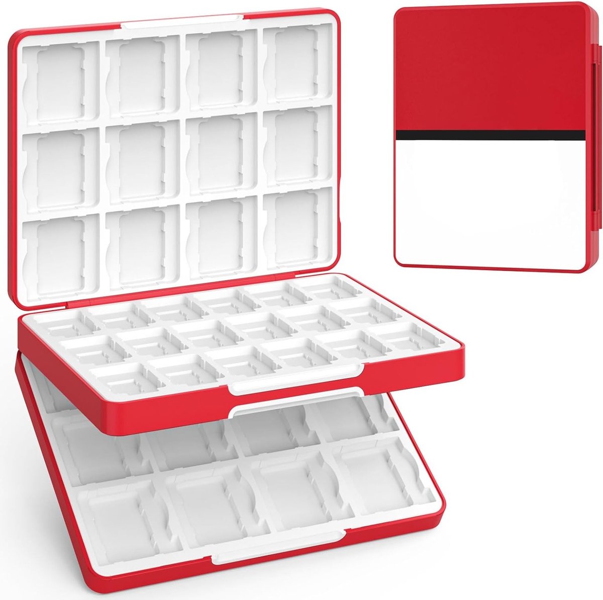 Game Card Case voor Nintendo Switch en 3DS met 60 Slots voor Spellen en 36 Slots voor SD Kaarten, Draagbare Opbergdoos met Magnetische Sluiting