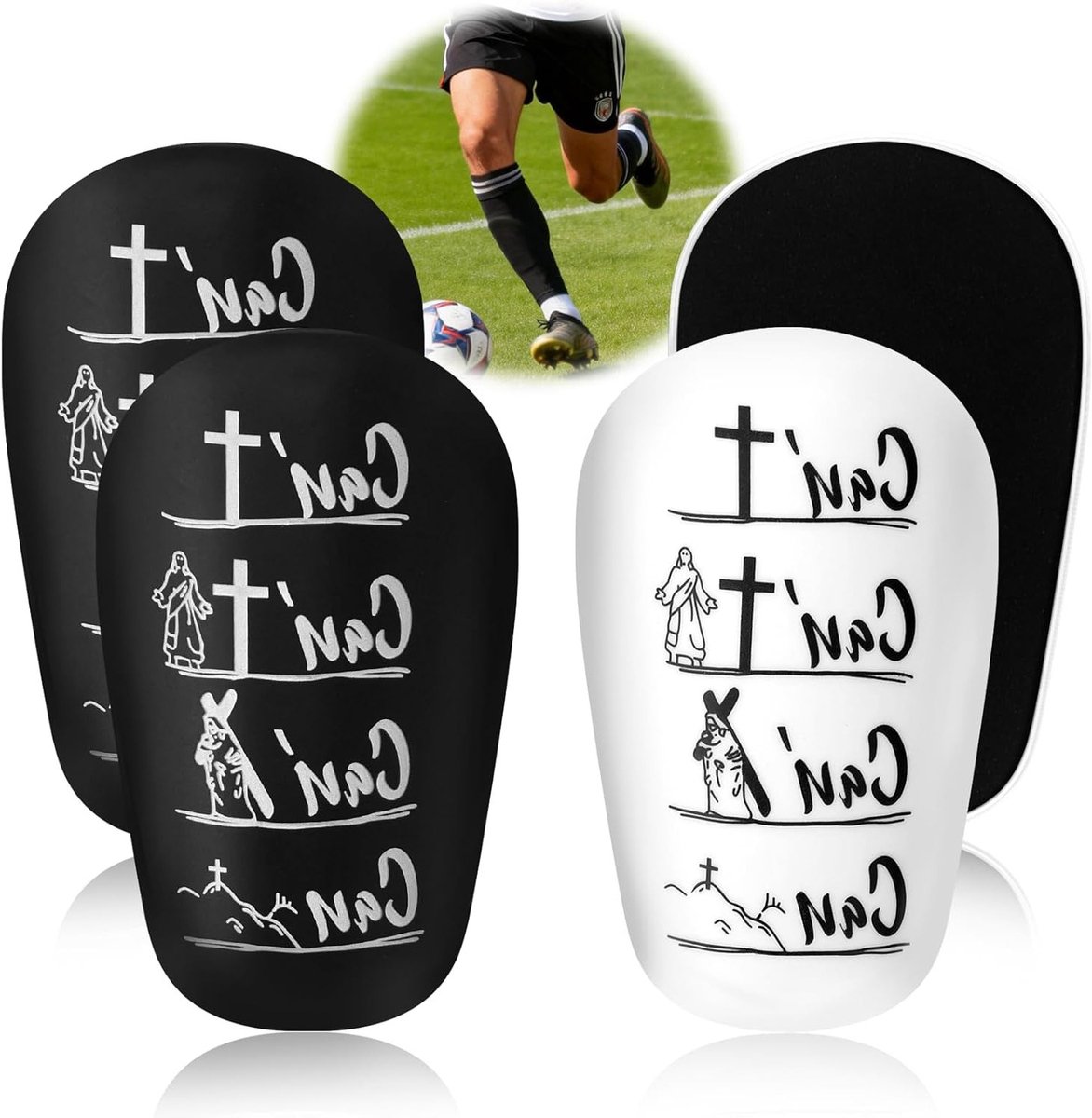 Mini Scheenbeschermers voor Kinderen - 2 Paar, Ideaal voor Voetbal, Klein en Comfortabel, 10x6cm, Geschikt voor Jongeren en Volwassenen