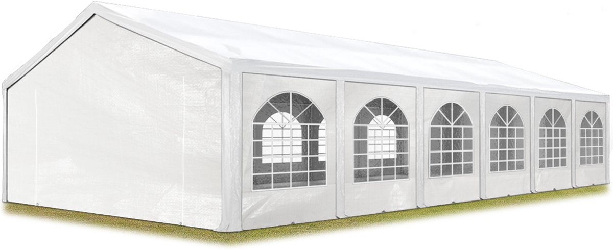 Bol.com Hoogwaardige Partytent 5x12 m van PE 450 N zeil tuintent feesttent waterdicht in Wit aanbieding