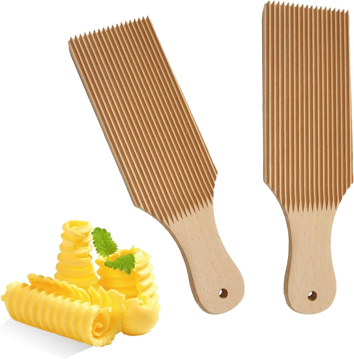 Gnocchi Bord en Pasta Maker Set voor Thuis - Houten Accessoires voor Italiaanse Pasta, Macaroni en Cavarola Rollen