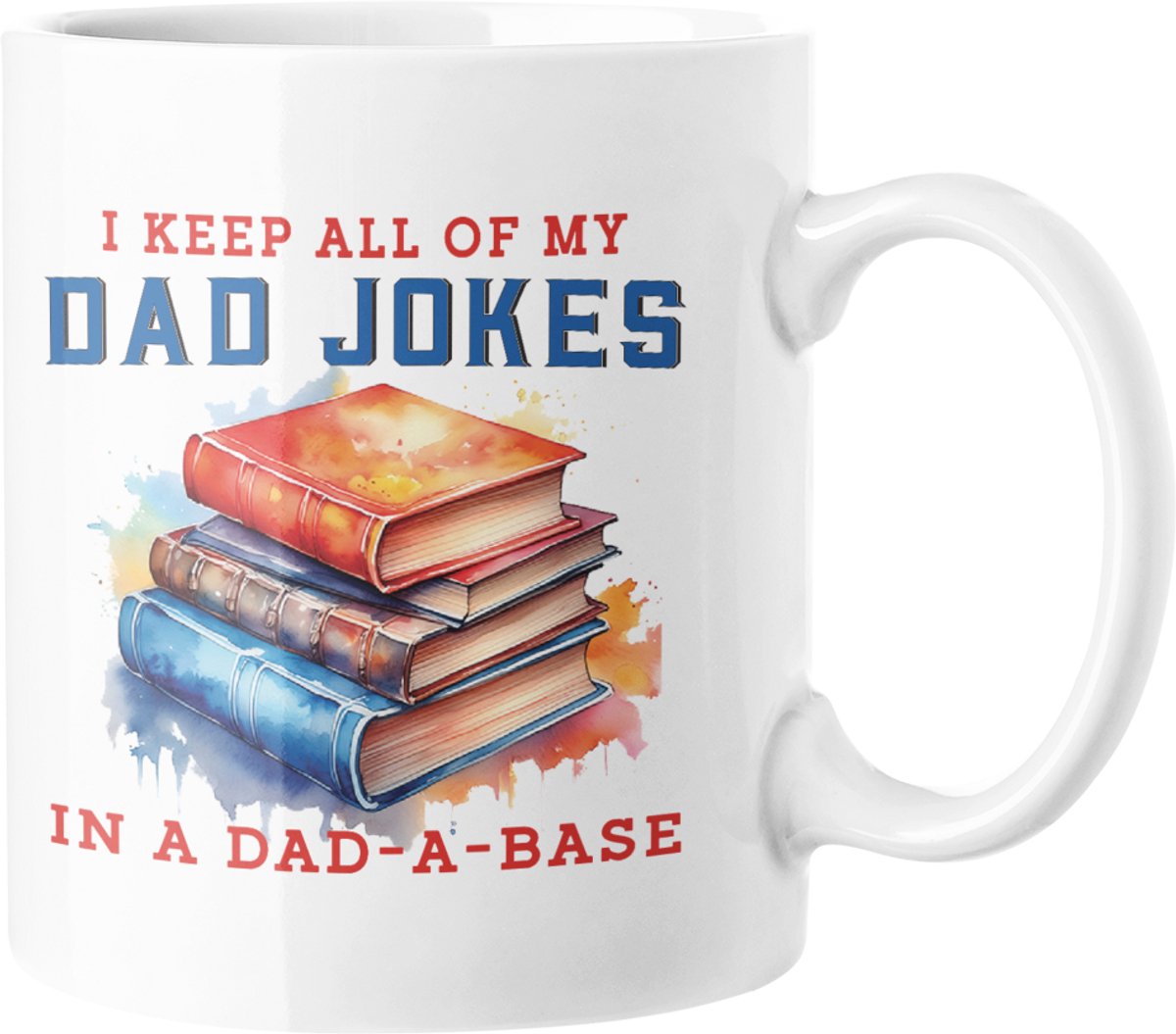 Grappige Papa Grappen Mok - Dad-A-Base Koffiekop - Beste Vader Cadeau Idee