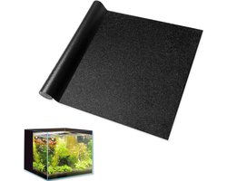 longziming - Zelfklevende Aquariumfolie - Zwarte Aquarium Achtergrond - 45 cm x 200 cm - Aquarium Decoratie Folie - PVC - Statische Hechting Zonder Lijm - Ideaal Voor Thuis En Professioneel Gebruik - 1 stuk - Zwart