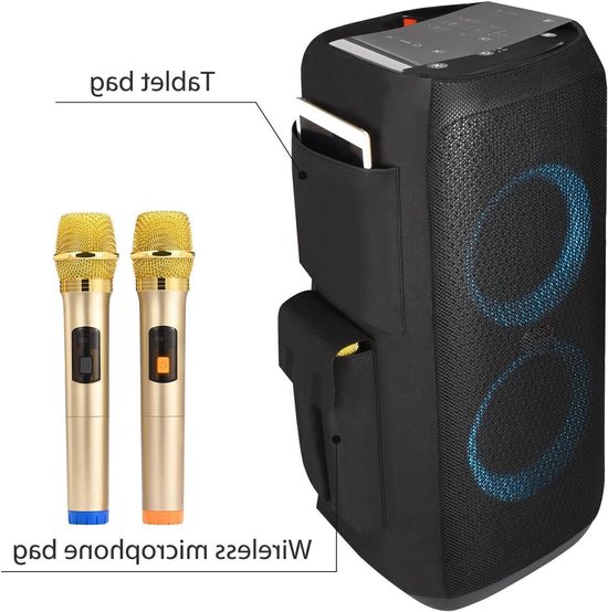 Beschermhoes voor JBL PartyBox 310 - Draagbare Soft Case voor Bluetooth Party Speakers, Stofbescherming en Opbergtas, Zwart — afbeelding 3