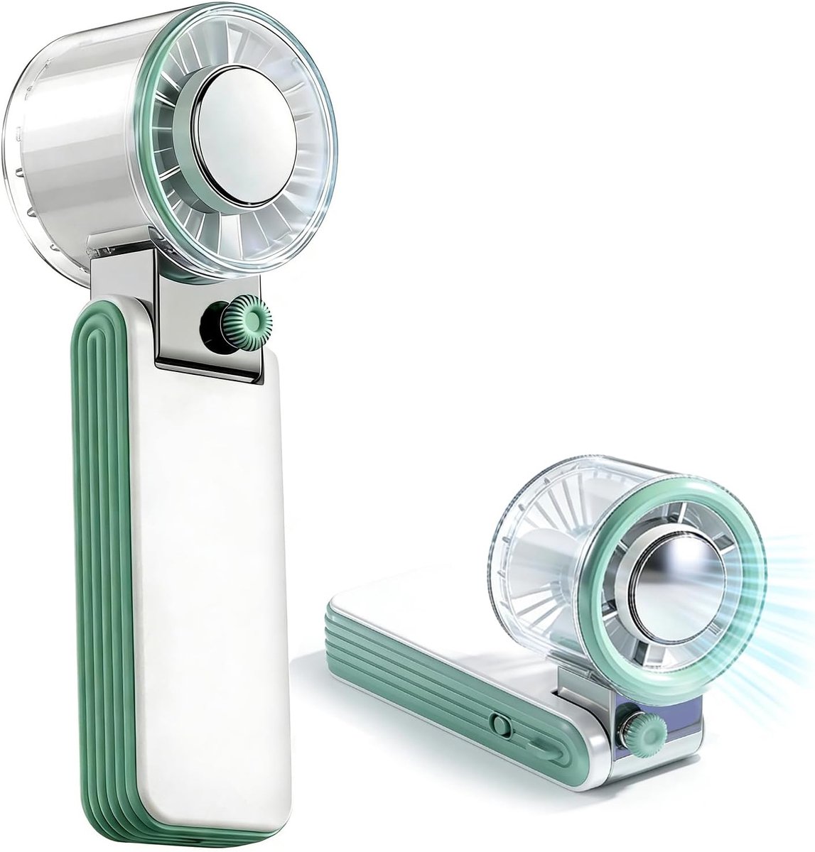 VHV - Handventilator - USB oplaadbaar, 199 snelheden, 3600mAh groen mini model voor reizen en kantoor