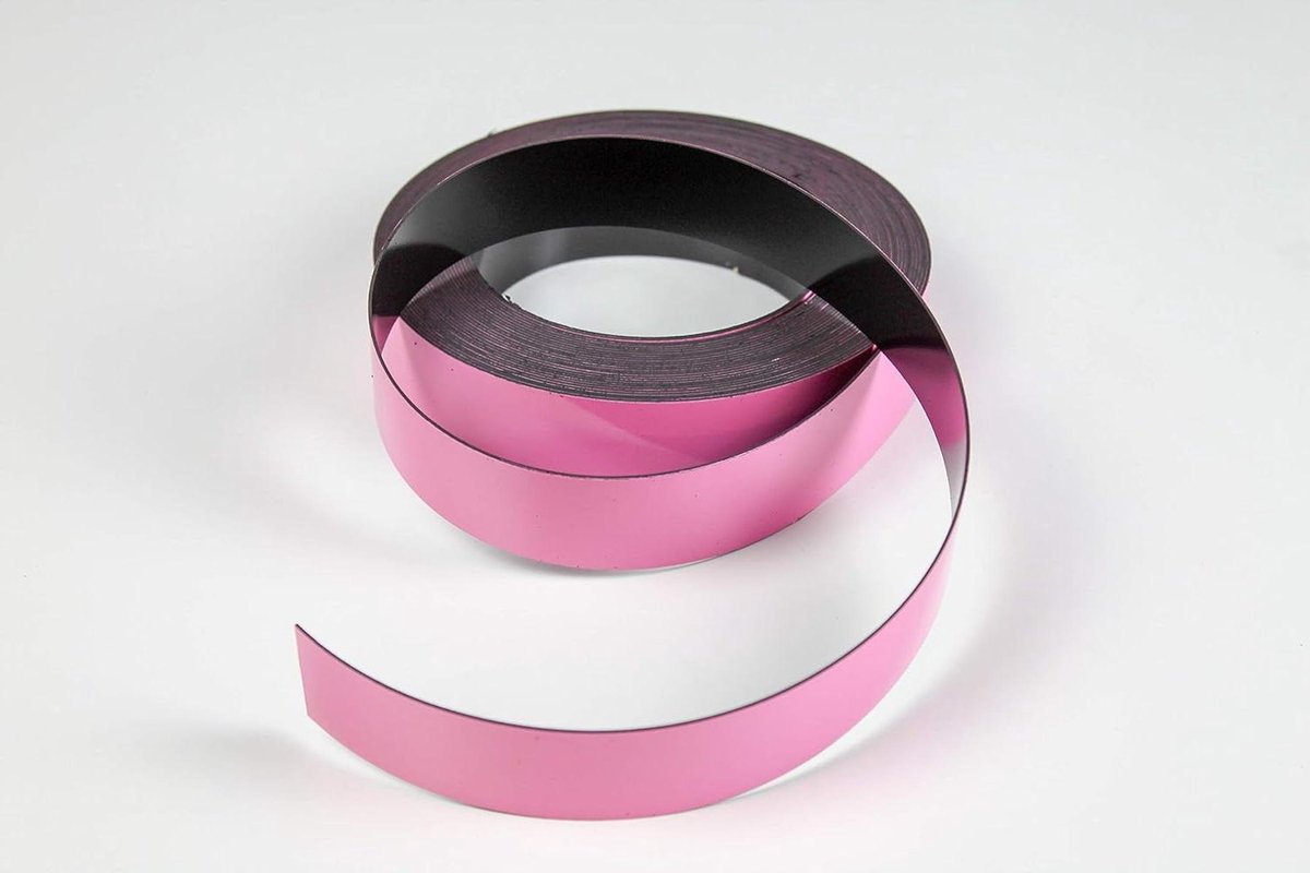 Magneetband Rol - Flexibele Magneet - Organiseren Thuis - Grote Lengte - 10 Meter - Roze