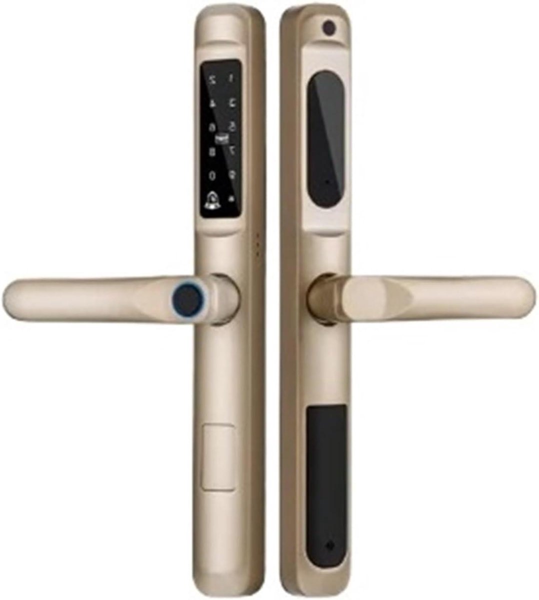 Slim Deurslot - Vingerafdruk Deurklink - Toegangscontrole Huis - App Bediening Mogelijk - 10mm - Aluminium