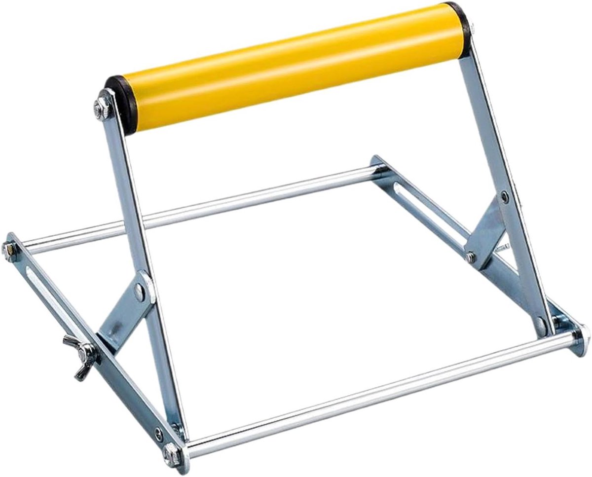 Ondersteuningsframe Snijmachine - Zaagstandaard Tafelzaag - Materiaal Ondersteunen - Verstelbare Hoogte - 203x200 mm - Geel