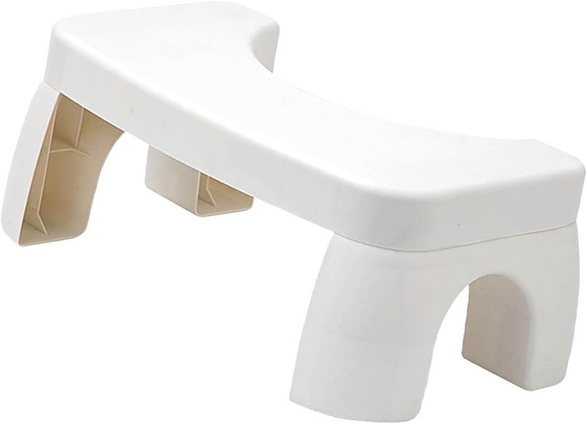 Potty Voetenbank - Toilet Hulpmiddel - Verbeter Houding - Antislip Stabiliteit - 41x26x12 cm - Wit