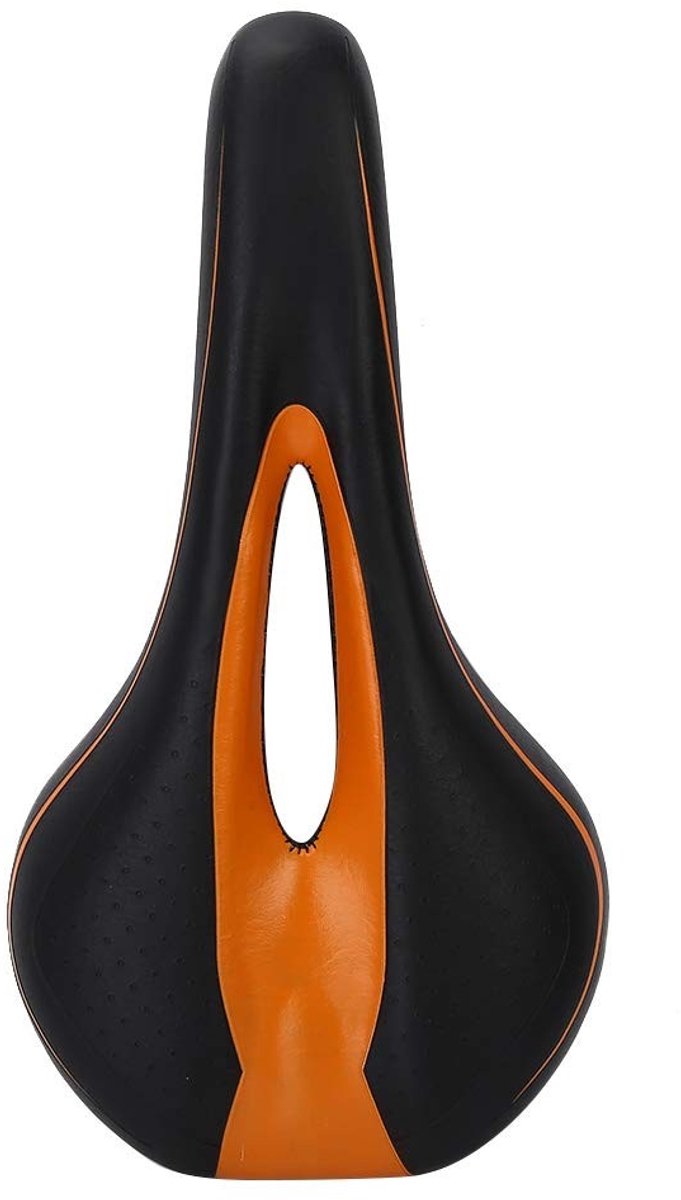aladdien - Mountainbike Zadel - Comfortabel en Ergonomisch - Waterdicht - Oranje - Fietsaccessoire - Geschikt voor Lange Rit - Kleur Oranje