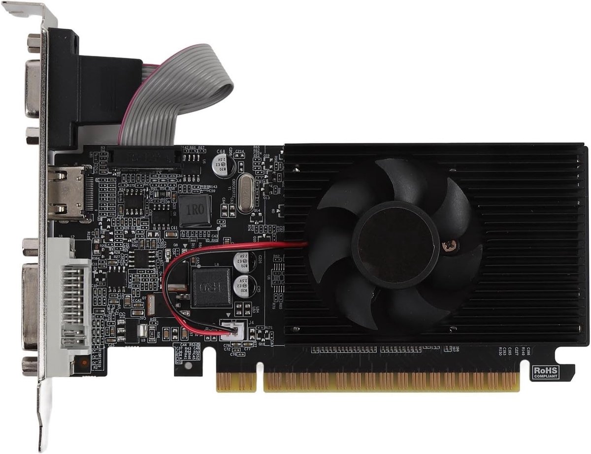 ONF3 - Grafische kaart - 1GB DDR3 - 64 BIT - 500MHz Core - 589MHz Memory - VGA DVI HDMI output - Stil - Video kaart - PC afspelen - Multimedia -...