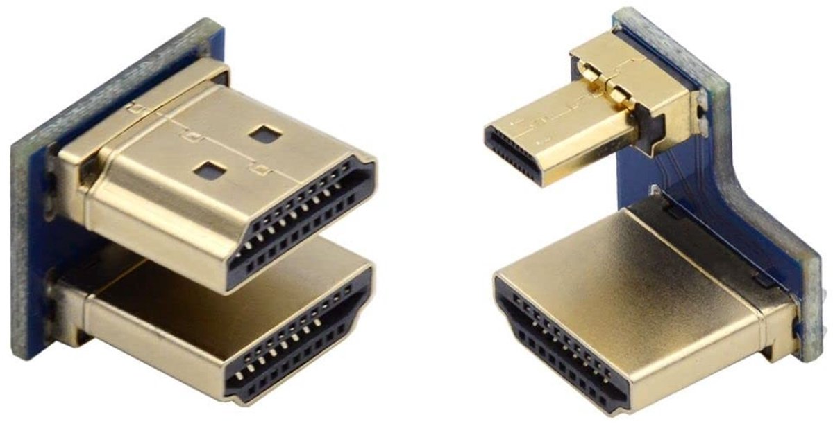 Hoekadapter HDMI naar Micro HDMI 180 Graden voor Raspberry Pi