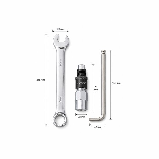 Cranktrekker Tool Set 3-delig voor Fatbike Trapsensor Vervangen | Dowe Gereedschap Ouxi V8 H9 QmWheel