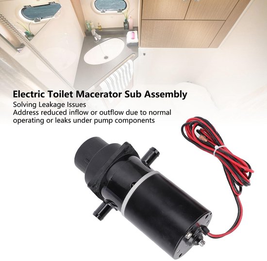 Allecto - Elektrische Toilet Macerator Pomp - 12V - Voor Marine en RV - Duurzaam - Compact - Hoge capaciteit - Eenvoudige installatie - Geschikt vo... van Merkloos — afbeelding 4