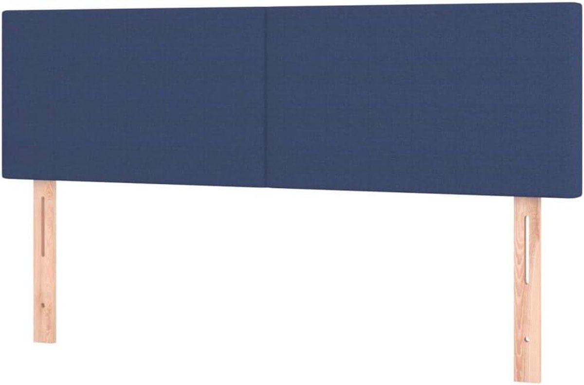 Hoofdborden Bed - Bedonderdelen - Complete Slaapkamer - Verstelbare Hoogte - 2 st 72x5x78/88 cm - Blauw