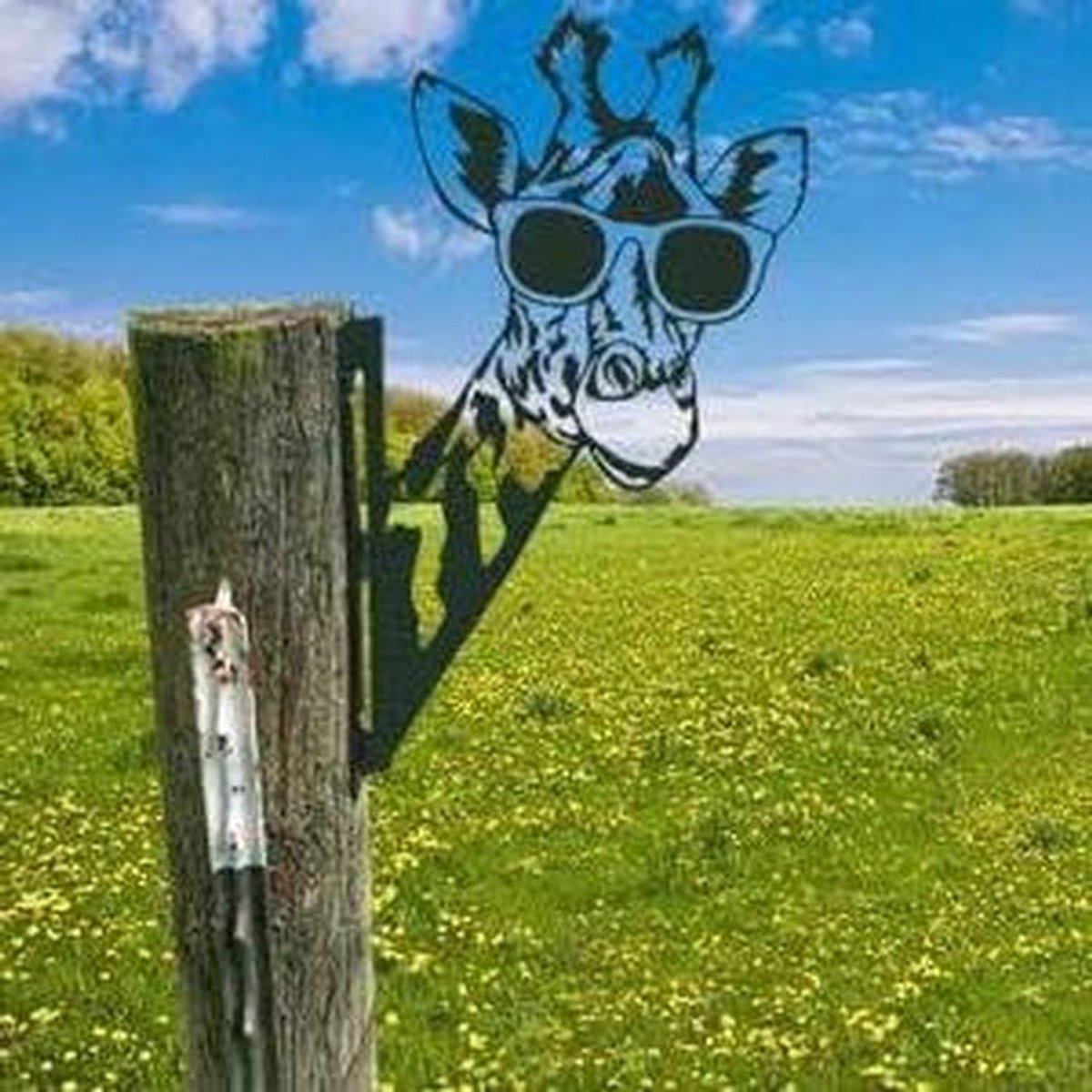 Tuin Hek Decoratie - Buiten Decoratie - Boerderij Decoreren - Niet-giftig Metaal - 1 Stuk - Giraffe