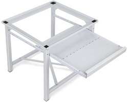 Wasmachine onderstel - Apparaat verhoger - Huishoudelijke taken - Uittrekbare plank - 60x56x52 cm - Wit