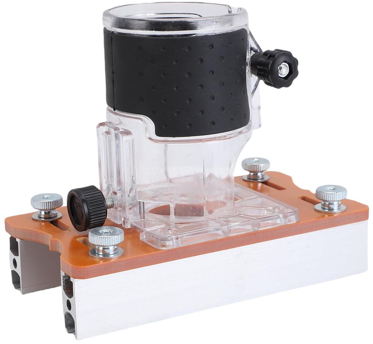 Houttrimmer Routerbasis - Freesset Aluminium - Precisie Houtbewerking - Verstelbare Plaatdikte - 0 Tot 2 Inch - Zilver